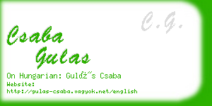 csaba gulas business card